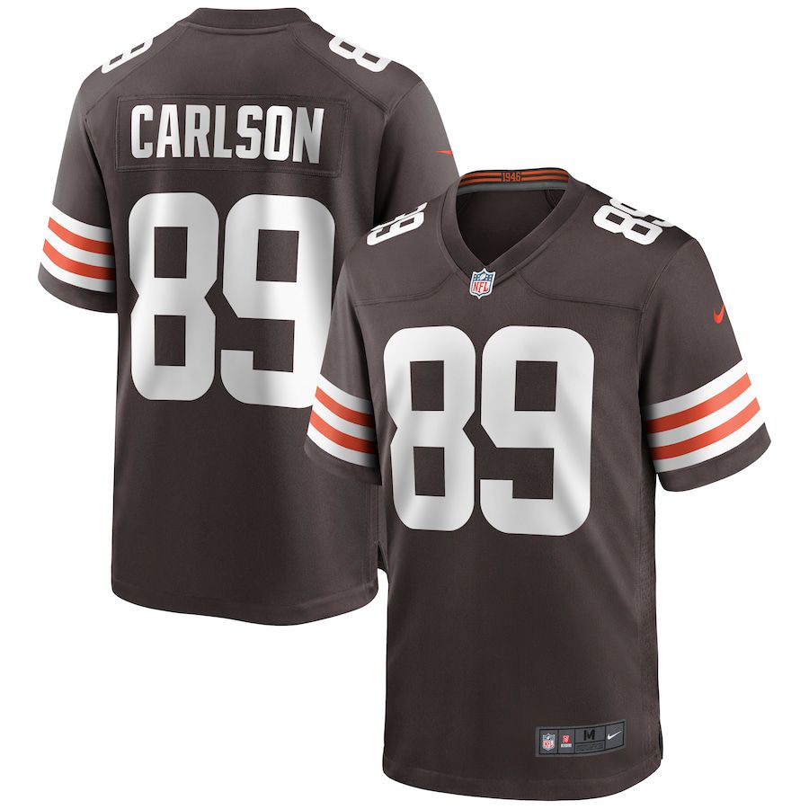 Cheap Men Cleveland Browns 89 Stephen Carlson Nike Brown Game NFL Jersey